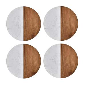 Wholesale Custom Premium Natural Indian <b>Ceramic</b> <b>Coaster</b> Handmade Wooden & Marble <b>Coasters</b> Classic Style Mats & Pads for Home Use - Product Image 1
