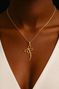 Collar con Colgante de Libélula Inspirado en Mariposas, Chapado en Oro sobre Plata de Ley 925, con Circonitas, Regalo Cristiano Minimalista, Insecto - Product Image 3