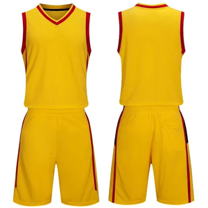 Ensemble d'uniformes de basketball personnalisés de qualité supérieure, 100 % polyester, grande taille, dernier style, respirant, sans manches - Product Image 1