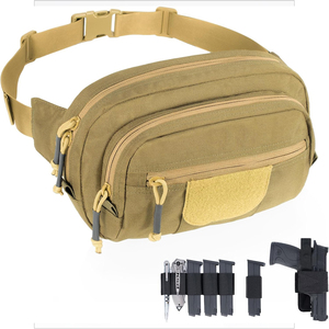 กระเป๋าคาดเอวแบบยุทธวิธีกระเป๋าคาดเอวแบบปรับได้มีซิปแบบพับเก็บได้กระเป๋าคาดเอวสำหรับใส่อุปกรณ์ในชีวิตประจำวันกลางแจ้งผ้าไนลอนโพลีเอสเตอร์ - Product Image 6