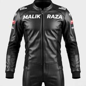 Combinaison de moto en cuir sur mesure, dimensionnement personnalisé, design et couleurs, armure CE, panneaux perforés, curseurs de genou externes - Product Image 4