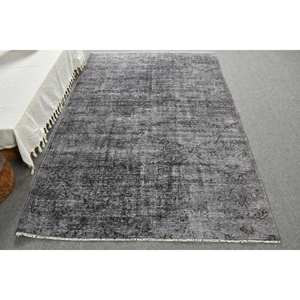 Alfombra de lana gris moderna de 4,9x8,3 pies, diseño turco, técnica 3D, respaldo de látex 3D, alfombra para sala de estar, patrón de pasillo rectangular - Product Image 1