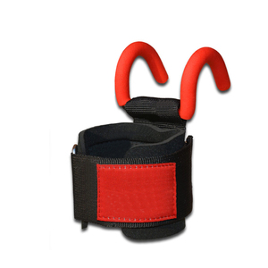 Ganchos de varilla de potencia de entrenamiento de gimnasio de alta resistencia con correa de muñeca de neopreno ganchos de varilla de entrenamiento de levantamiento de pesas SEGURIDAD DE Fitness - Product Image 2