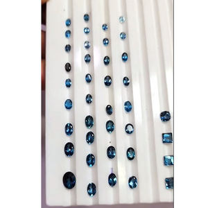 239 pièces de topaze bleue de Londres naturelle 4x3 5x4 6x4 7x5mm baguette 4x3 6x4mm ovale 4x2 6x3mm pierre à facettes marquise 91 cts lot 271 $ US - Product Image 3