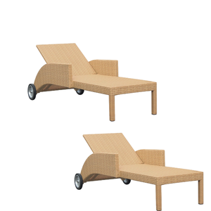 Luxury <b>Outdoor</b> Living Garden Furniture Rattan and Wood <b>Outdoor</b> Furniture Sun <b>Lounge</b> <b>Chair</b> Seat Beach - Product Image 1