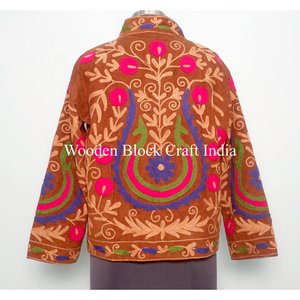 All Festivals Cotrise Jacket Hand-<b>stitched</b> boho Style Embroidery Boho Festival Coat Vintage Casual Vacation Beach and party Wear - Product Image 6