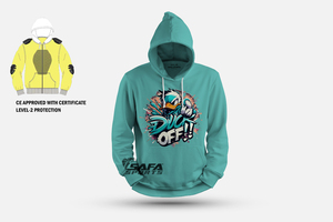 Sweat à capuche pour moto doublé de DuPont KEVLAR Top hoodies pour unisexe, Prime Protection Kevlar Hoodies With Protection - Product Image 5