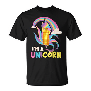 Camiseta para niños I'm A Unicorn Maize Corn Cob, camiseta divertida con tema agrícola, manga corta, cuello redondo, impresión digital unisex - Product Image 2