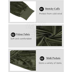 Chándal de Terciopelo de Alta Calidad, Personalizado, Ecológico, Ligero, Transpirable, 100% Algodón, para Hombre, Ropa Casual de Primavera e Invierno, Talla Grande - Product Image 5