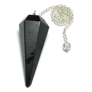 Black Tourmaline Quartz Agate Gemstone Carved Engraved Heart Pendant Chain Natural Crystal Mascot AAA-Grade - Product Image 1