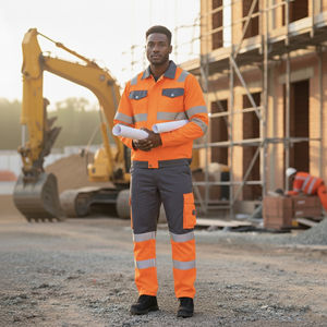 ชุดคลุมทำงานแบบสว่างเหมาะสำหรับสภาพแวดล้อมทางอุตสาหกรรม ชุดคลุมแบบสะท้อนแสง ผ้าระบายอากาศเหมาะสำหรับงานช่วงเวลานาน - Product Image 4
