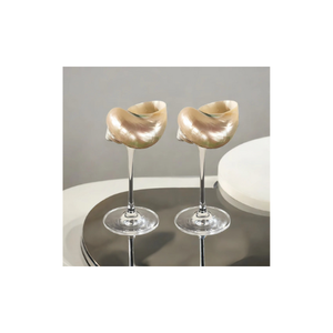 Verres SeaShell faits à la main avec une vraie coquille et un corps en résine idéal pour les verres de cuisine ou la décoration intérieure tropicale Vietnam - Product Image 1