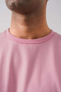 Camiseta 100% de algodón de alta calidad para hombre, camiseta de manga corta holgada de gran tamaño con cuello redondo - Product Image 5