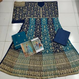 Traje Anarkali para Mujer Dhwaja Export en Rayón Georgette con Bordado, Secado Rápido, Estilo Moderno, Salwar Kameez Informal para Todas las Temporadas - Product Image 6