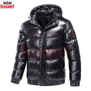 Chaqueta acolchada para hombre, manga larga, diseño personalizado, brillante, con relleno, abrigo de invierno, chaqueta acolchada para hombre de Elegant Sports - Product Image 5