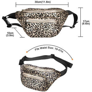 Nouveau sac à bandoulière poitrine épaule sac à main taille banane sac à bandoulière femmes imperméable imprimé léopard en cuir pu téléphone portable sac de taille de voyage - Product Image 3
