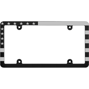 Cadres de plaque d'immatriculation de voiture en aluminium billette patriotiques avec drapeau américain, design fin avec LED et matériau plastique - Product Image 1