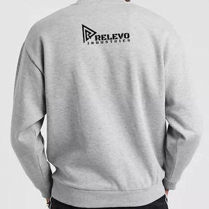 Sweatshirts d'hiver pour hommes unis, 100% coton, doublure en polaire, pull-over uni, séchage rapide, respirant, personnalisable, impression de logo personnalisée - Product Image 2