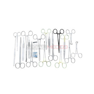 Ensemble chirurgical vétérinaire réutilisable de 71 pièces pour la stérilisation des animaux, ensemble de stérilisation pour animaux d'élevage, poignée noire dorée, acier inoxydable allemand, haute qualité pour les opérations sur animaux - Product Image 1