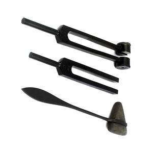 Tenedores de ajuste de aleación de aluminio, Juego de 3 tenedores de ajuste de COLOR negro para sonido, orejas curativas, instrumentos - Product Image 2