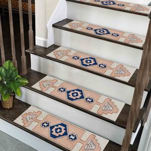 Alfombra Moderna Estampada: Diseño Étnico Kilim, Beige, Tapetes para Escaleras, Regalo, Alfombra para Escalones - Product Image 3