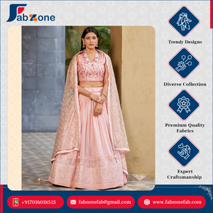 Conjunto de Lehenga Choli Dupatta Tradicional Étnico Premium con Bordado para Ocasiones Especiales, Completamente Cosido - Product Image 3