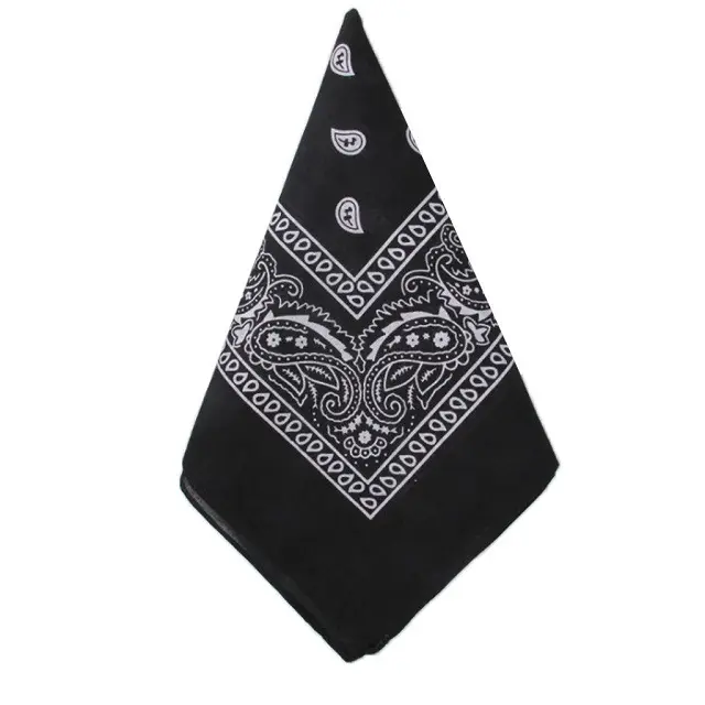 Bufanda igital para la cabeza para mujer, pañuelo de color negro con estilo