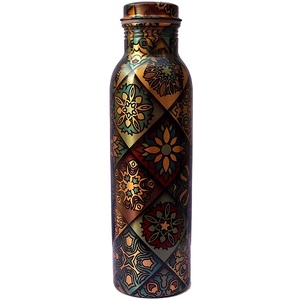 New Arrival Eco-Friendly Colorful Printed <b>Copper</b> Water <b>Bottles</b> with Lid Modern Luxury Large Capacity Metal Drinkware for Office Gym - Product Image 6