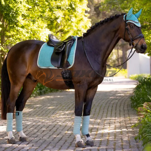 Tapis de selle de cheval anglais en gros matériau durable doublure en tissu doux respirant design matelassé absorbant les chocs confortable - Product Image 6