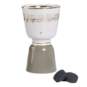 Classic Decorative Metal <b>Silver</b> Plated Bakhoor Incense <b>Burner</b> With Intricate Design For Home Decoration Bakhoor Fragrance - Product Image 2
