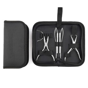 Professional Stainless Steel Hair Extension & Beading Tool Kit <b>Plier</b> <b>Set</b> for Beads Commercial Use - Product Image 1