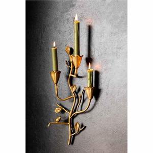 Appliques murales en métal vintage en forme de fleur, porte-vaisselle, artisanat décoratif, support de bougie en métal de luxe pour la décoration - Product Image 4