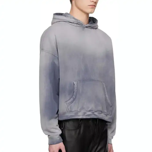 Sweat à capuche personnalisé délavé au soleil, sweat à capuche lourd 100% coton, vintage, délavé à l'acide, délavé au soleil, pour hommes - Product Image 3