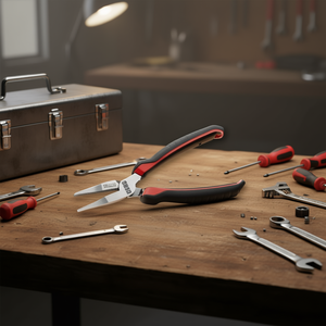 Pince à bec plat extra long Usag avec mâchoires droites - Product Image 3