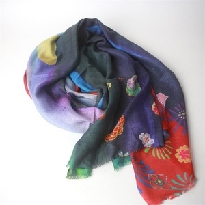 Bufanda de Cachemira Estampada y Teñida de Alta Calidad Personalizable para Mujer, Accesorios de Pashmina, Bufandas y Chales - Product Image 5
