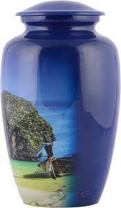 โกศสีน้ำเงินสำหรับขี้เถ้ามนุษย์โกศตกแต่งสำหรับผู้ใหญ่สำหรับใส่เถ้ากระดูกโกศสำหรับผู้ชายผู้หญิงผู้ชายผู้หญิงหินขนาดที่กำหนดเองได้ - Product Image 4