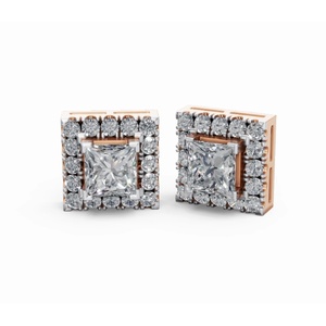 ต่างหูเพชรทรงกลมประดับทอง 18K คุณภาพสูง สไตล์ราชวงศ์ สำหรับเจ้าหญิง ผลิตจากเพชรเลี้ยงในห้องปฏิบัติการ ขายส่ง B2B สำหรับการส่งออก - Product Image 4