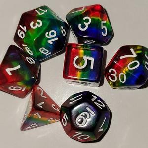 Juego de dados de borde afilado de resina brillante con forma poliédrica DND al por mayor de fábrica, artesanías naturales ecológicas de Fsinternational - Product Image 2