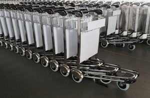Aluminum Alloy 3 Wheeled Airport <b>Luggage</b> Trolley Hand Braked Special Transportation <b>Cart</b> - Product Image 6