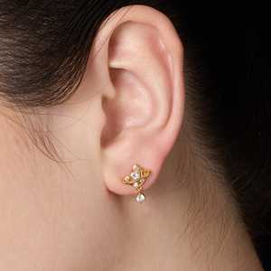 Boucles d'oreilles pendantes géométriques - Argent 92,5 pour les occasions de fête - Product Image 3