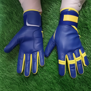 Gants de frappe de baseball ambidextres personnalisés pour adultes avec fermeture à boucle et crochet, poignée souple en cuir, écologiques pour les entraînements et les matchs - Product Image 5