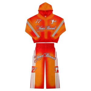 ชุดกีฬาแบบยูนิเซ็กซ์ เสื้อคอกลมผ้าเนื้อปานกลางพร้อมกางเกงจ็อกเกอร์ ชุดออกกำลังกายกลางแจ้งแบบมีซิป สไตล์ลำลอง ผ้าฝ้าย 100% ทรงทันสมัย - Product Image 1