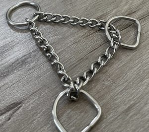 سلسلة مثلث من الفولاذ المقاوم للصدأ للحيوانات الأليفة ، طوق كلب مارتينجيل مع سلسلة - Product Image 6