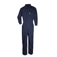 Combinaison de travail pour homme en coton bleu roi classique, respirante, de haute qualité, avec impression par transfert thermique, manches longues et fermeture éclair