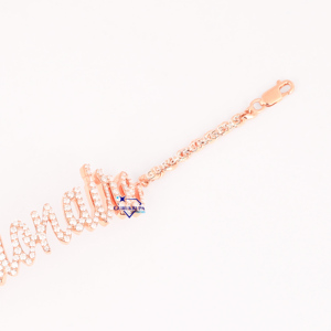 Round Brilliant Cut VVS Lab-grown Diamonds <b>Bracelet</b> 925 <b>Silver</b> Unique Design for Gifts and Parties - Product Image 6