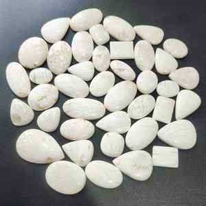 Precioso lote de cabujón de escolecita, 10 piezas, piedras preciosas sueltas lisas de 30 a 15 MM, forma única para la fabricación de joyas - Product Image 6