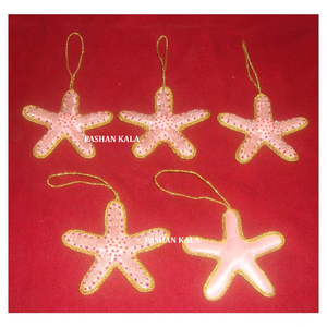 เครื่องประดับห้อยประดับด้วยลูกปัดและงานปักลวดลายรูปดาวสำหรับต้นคริสต์มาส - Product Image 1