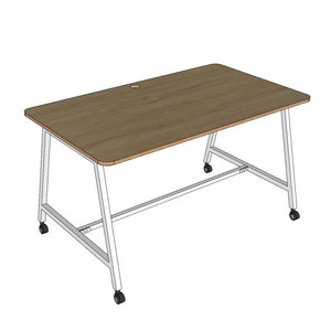 Escritorio de Oficina Moderno y Minimalista de 140x80cm, Madera Contrachapada con Patas de Hierro, Sistema FOS FOS004 - Product Image 4