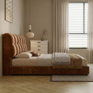 Lit de rangement relevable à vérins à gaz avec 3 tiroirs, grande capacité, en tissu chenille, pour chambre principale, cadre de lit Queen Size, mobilier pour petit appartement - Product Image 2