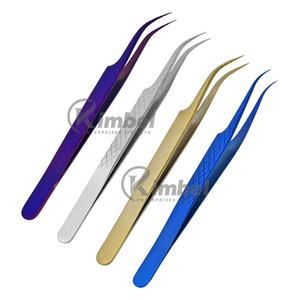 Logo privé pince à épiler professionnelle en acier inoxydable multi-finition en titane de haute qualité 6 pièces pointe pointue - Product Image 5